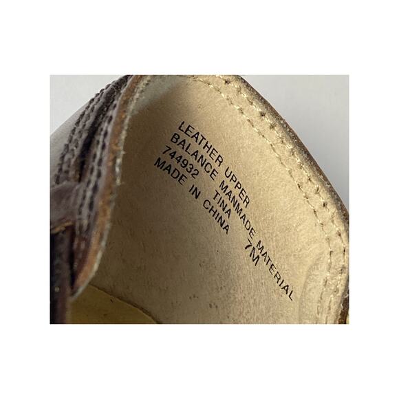 Marbella Brown Leather Open Weave Cut-Out Side Buckle Loafers Women's Size 7 - Picture 5 of 8